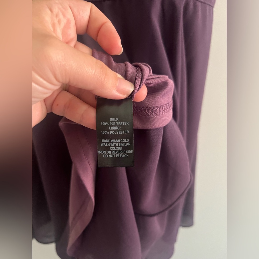 Lulus XS Plum Purple Cross-Back Skater Dress Fit & Flare Cocktail Party Wedding - Picture 3 of 6